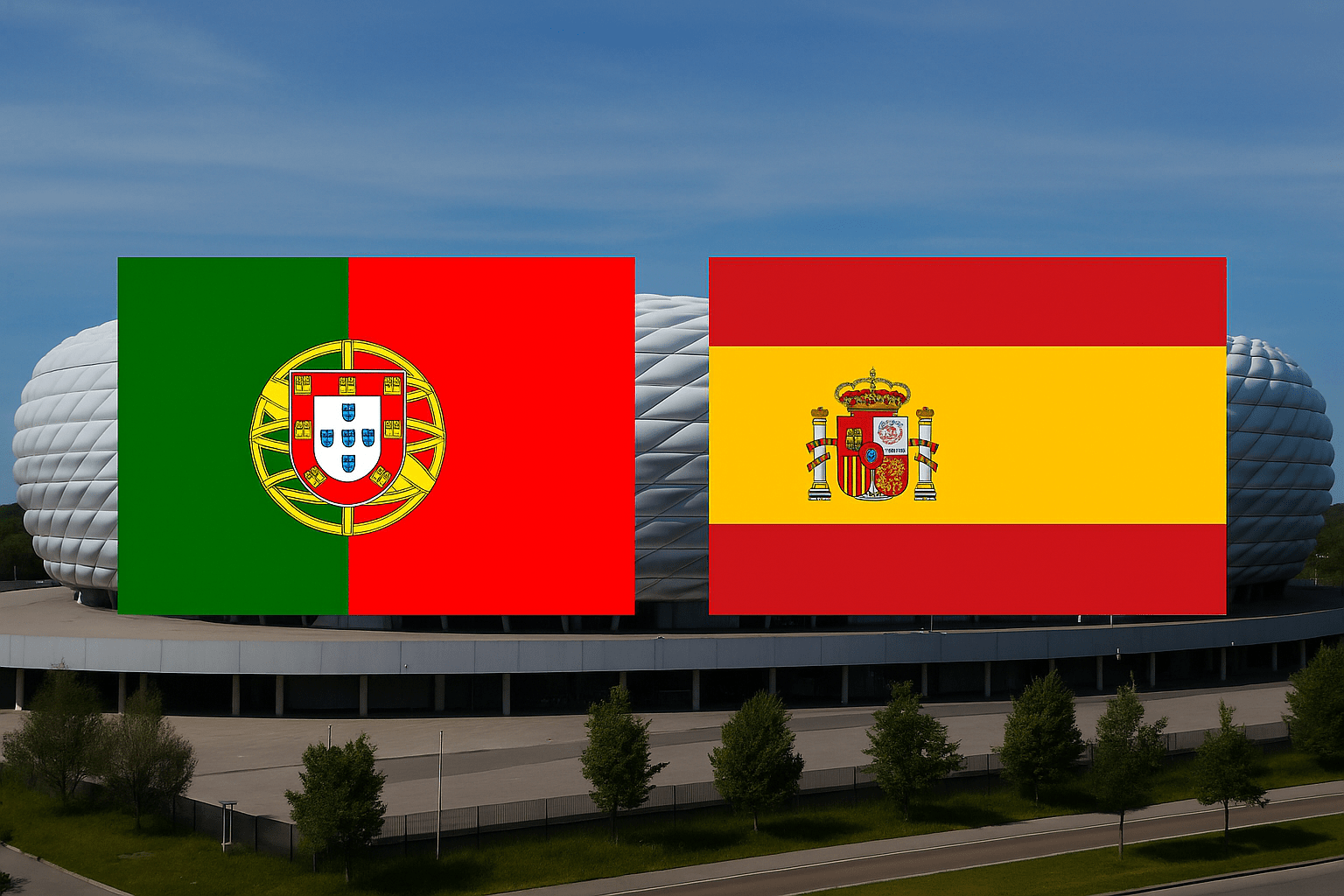 Portugal vs. Spanien in der Allianz Arena in München
